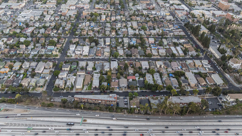 Aerial view of West Adams 