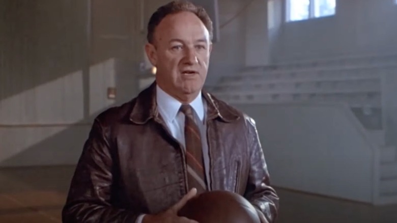 Norman Dale addresses his players