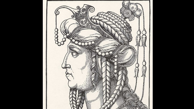 profile drawing of Hurrem Sultan