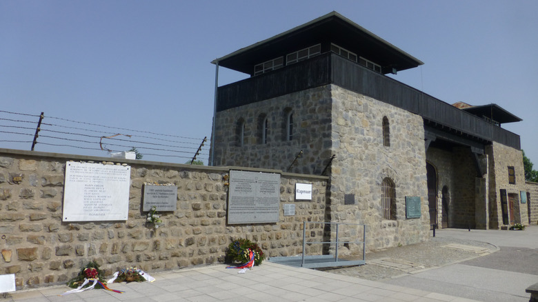 front facade of the Mauthausen Camp