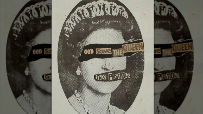 Jamie Reid's god save the queen poster