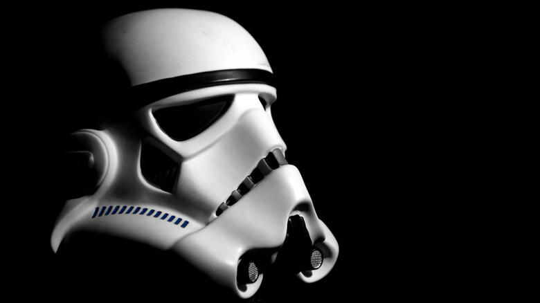 A storm trooper helmet