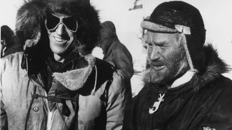 Edmund Hillary and Vivian Fuchs