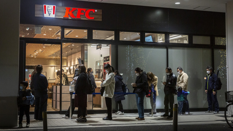 KFC queue at Christmas