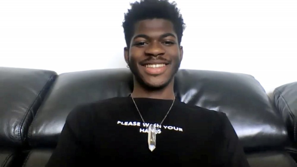 A screenshot from a charity event that Lil Nas X participated in.