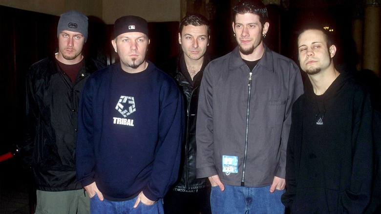 Limp Bizkit posing for photo