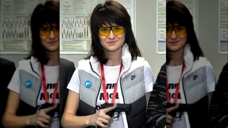 Maria Butina with dark hair