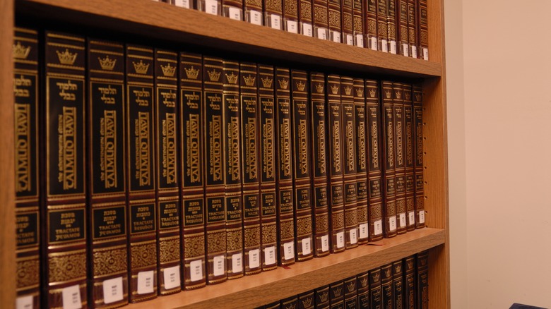 talmud set on shelf