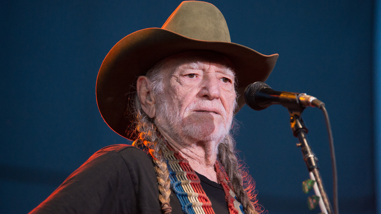 Willie Nelson onstage 
