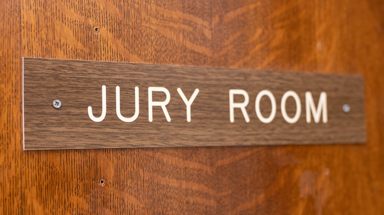 jury room sign on door