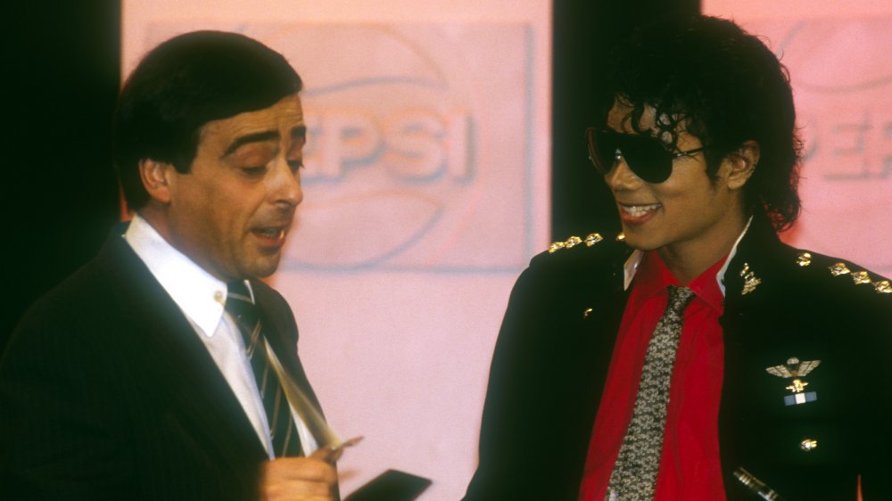 MIchael Jackson with the president of Pepsi