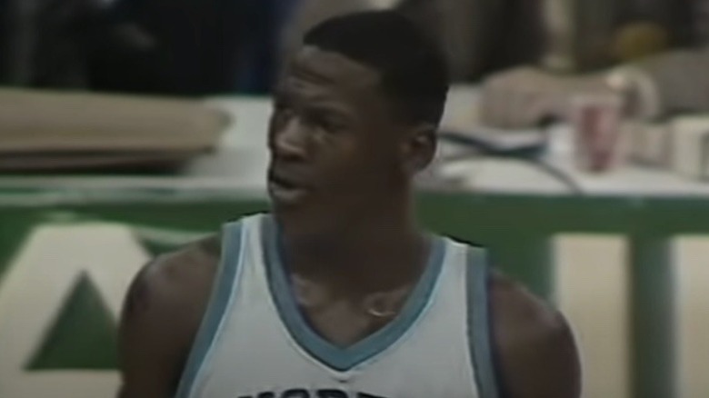 Michael Jordan grimacing