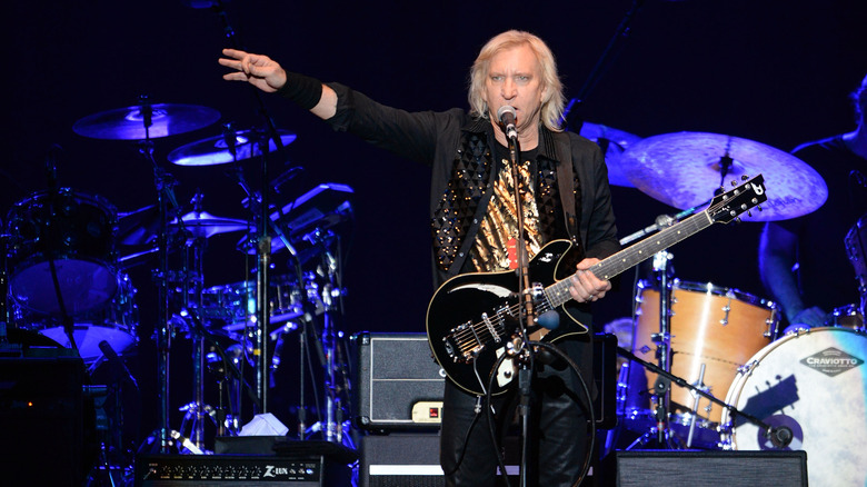 Guitarist Joe Walsh gestures