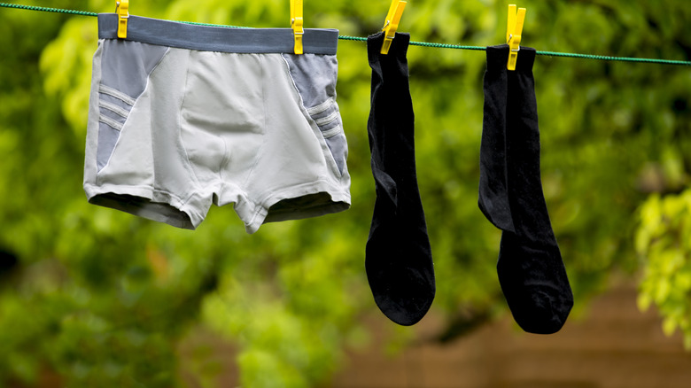 underwear drying