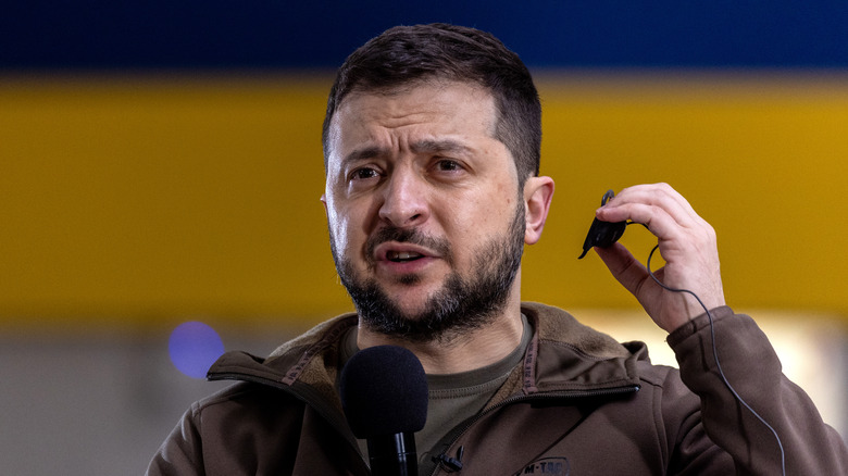 Volodymyr Zelenskyy microphone