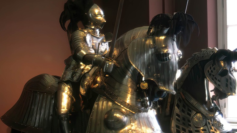 Display of mounted armor