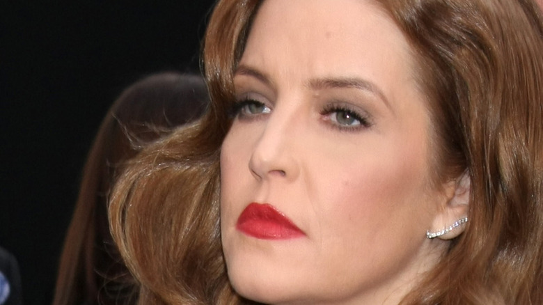 Lisa Marie Presley serious expression