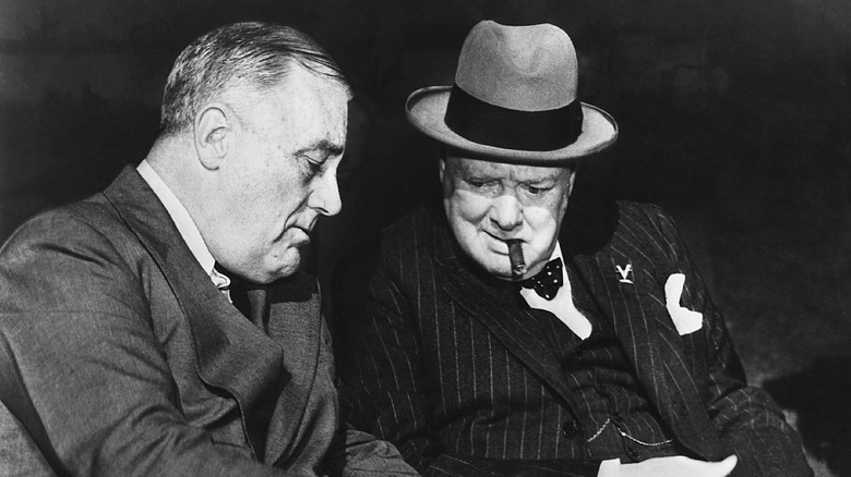 Franklin Roosevelt with Winston Churchill