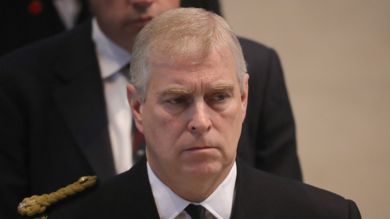 prince andrew looking to side