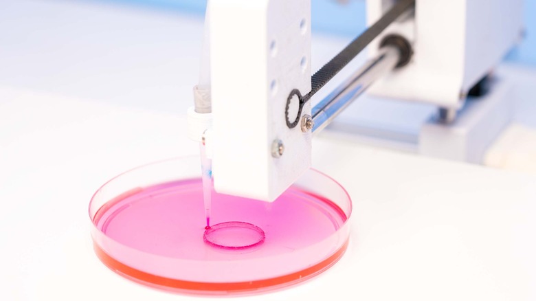 Bioprinter printing into cell culture