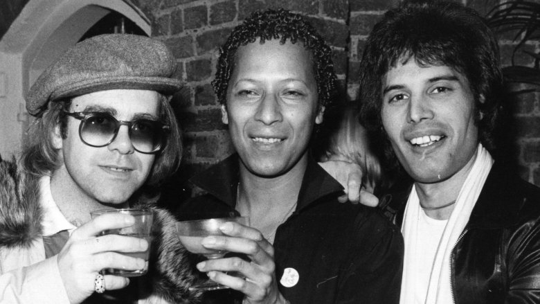 Elton John, Peter Straker and Freddie Mercury