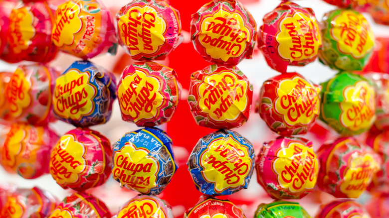 Assortment of Chupa Chups lollipops