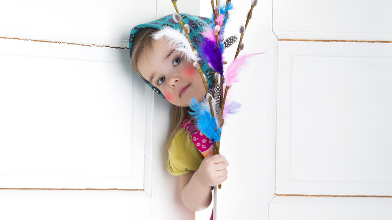 A traditional Finnish Easter witch