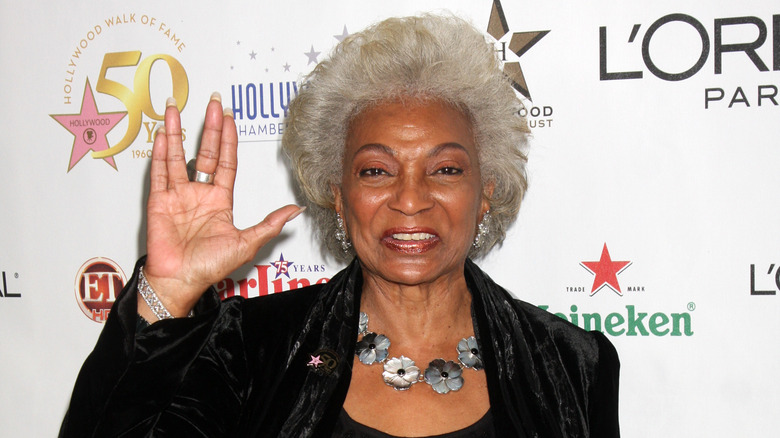 Nichelle Nichols posing