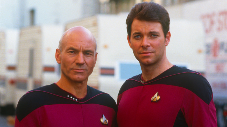 Jean-Luc Picard and Admiral Riker 