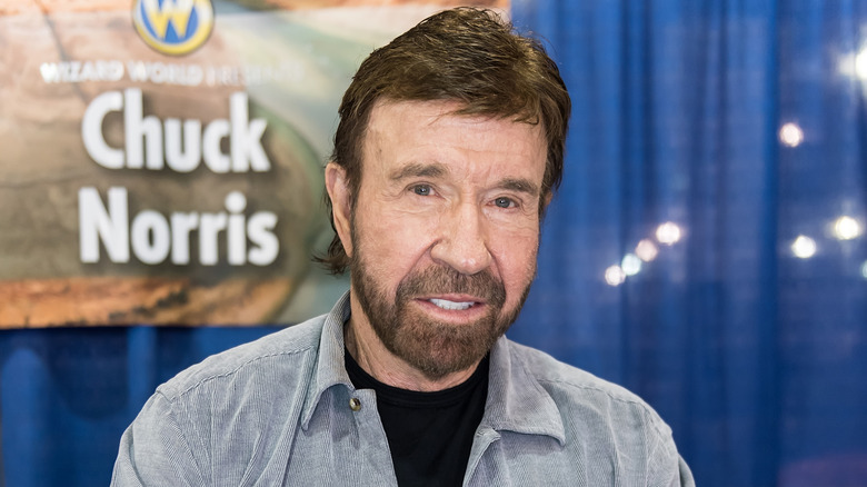 Chuck Norris smiling for camera