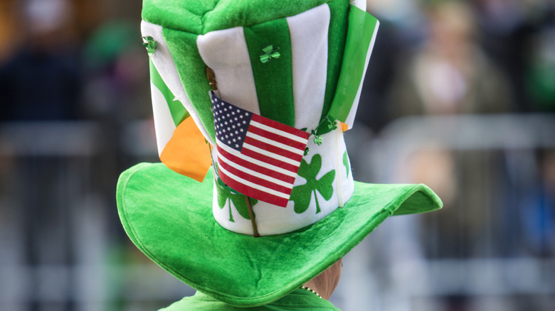 Leprechaun hat with American flag