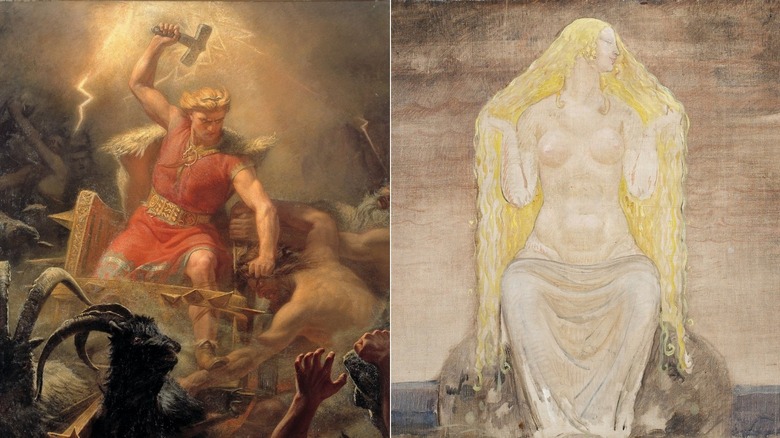 Germanic/Norse deities Thor and Freya