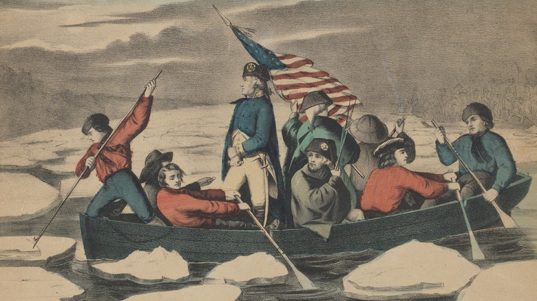 Washington crossing the Delaware River