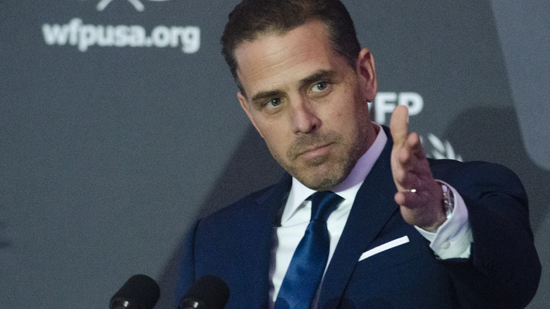 Hunter Biden hand out