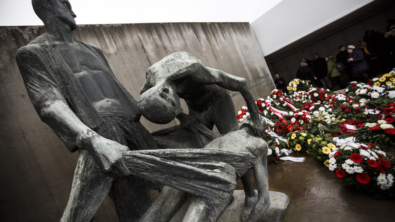 Sachsenhausen concentration camp memorial statue