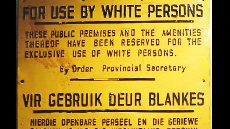 South African apartheid sign 