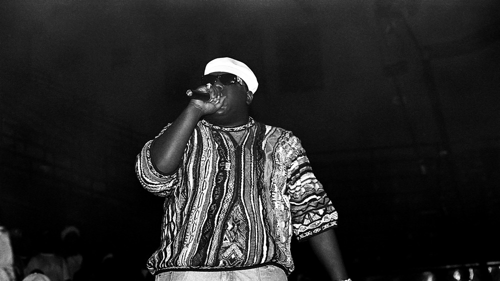 The Notorious B.I.G. performs onstage