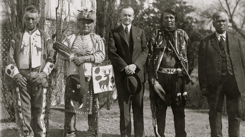 Osage pose with Calvin Coolidge