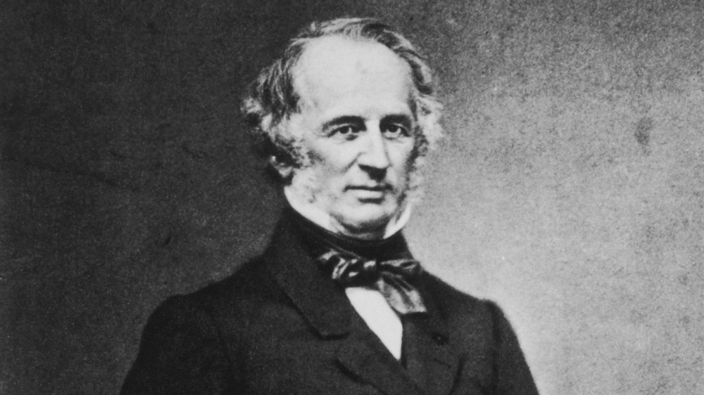 Cornelius Vanderbilt posed in a portrait