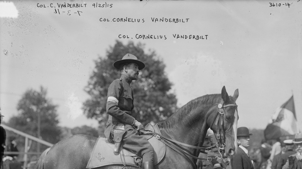 Cornelius Vanderbilt III on horseback