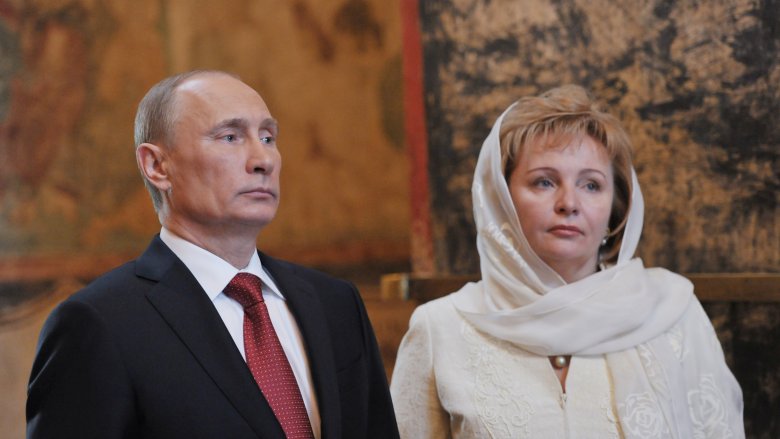 Vladimir Putin with wife