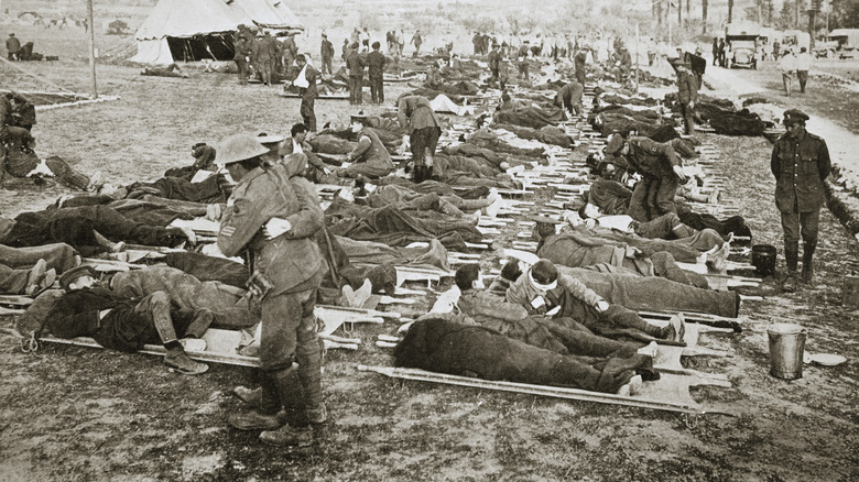 wounded soldiers in World War I