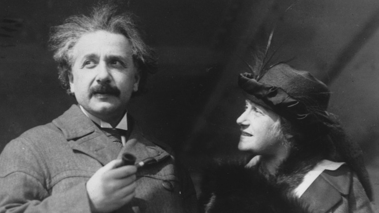 Einstein and his wife Elsa