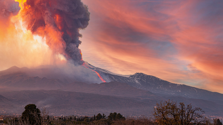 view of Etna volcano