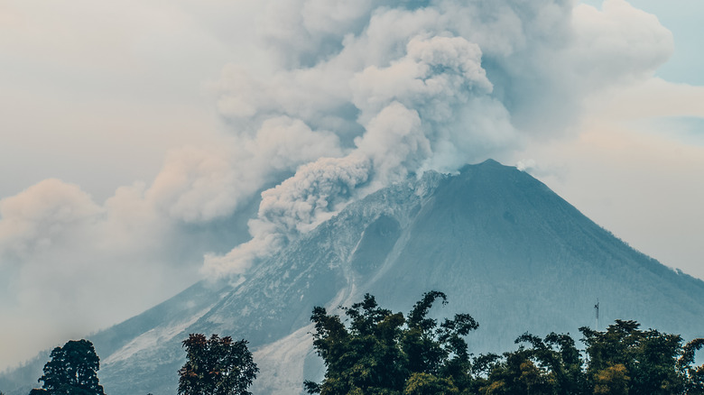 Sinabung volcano in Indonesia