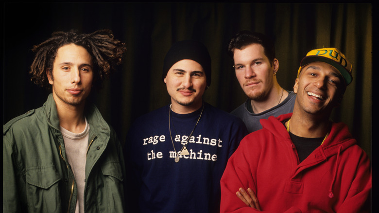 rage against the machine smiling in band publicity shot