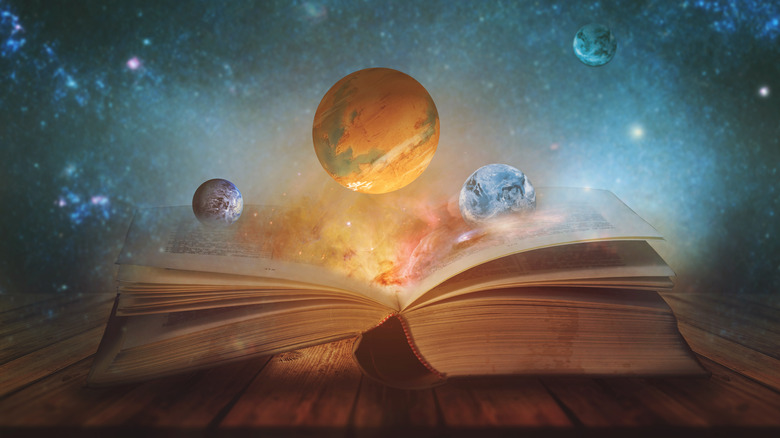 Book with planets