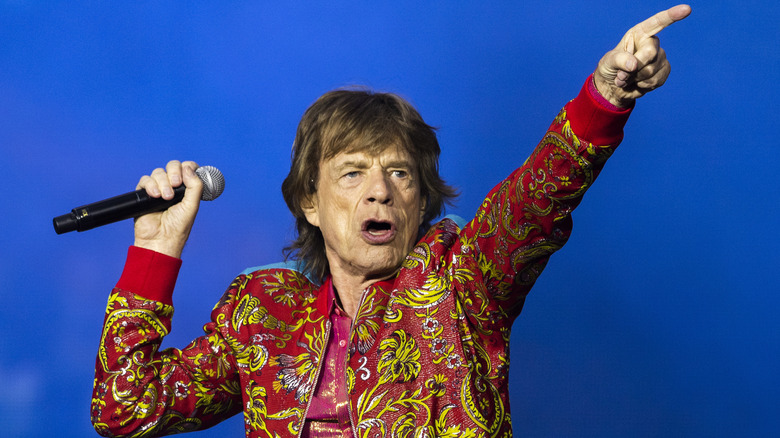 Mick Jagger performs