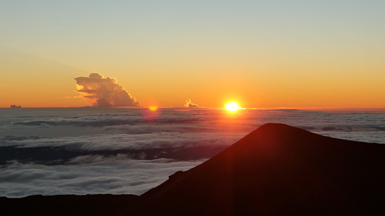 Summit of Mauna Kea at sunset