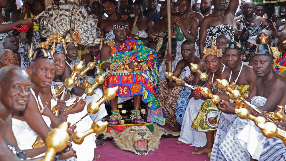 King Otumfuo Nana Osei Tutu II is seen at Durbar and Tea with the Asantehene at Manhiya Palace on November 4, 2018 in Kumasi, Ghana.